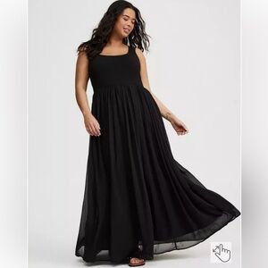 Torrid Textured Chiffon Floor Dress